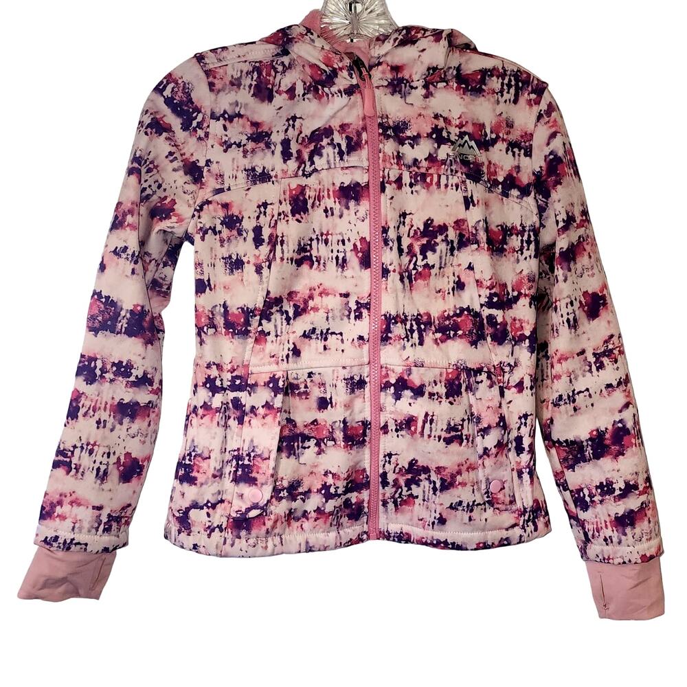 Snozu Girls Tie Dye Purple Pink Jacket 10/12 Medium
